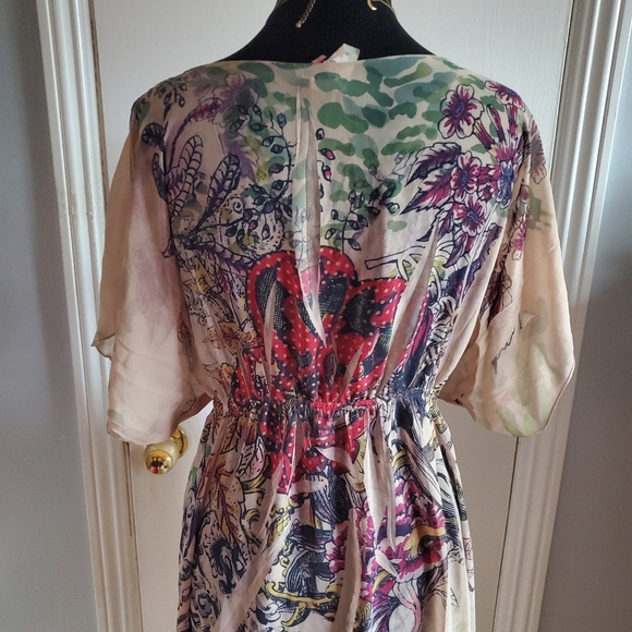 Libian Sheer Y2K Asymmetric Babydoll Dress Tattoo Fairy Grunge Measures Size M - Picture 7 of 13